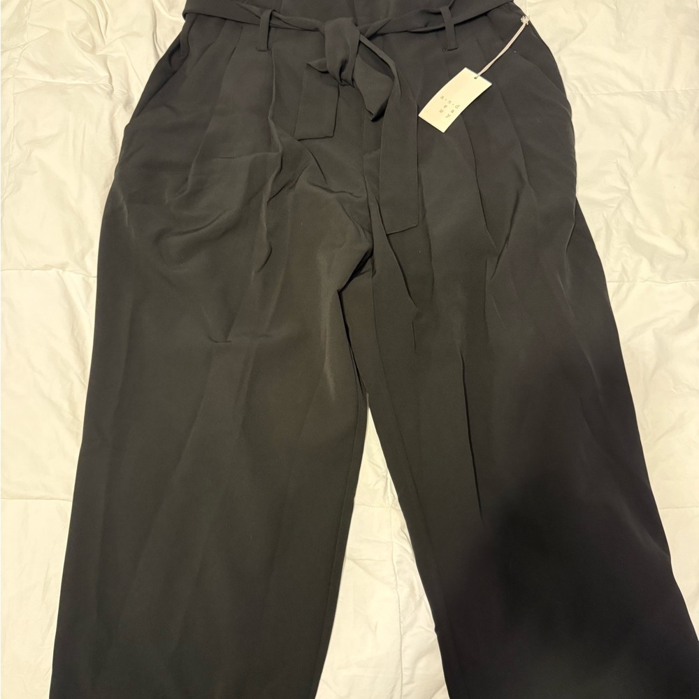 a new day Black Tie-Waist Women's Trousers
